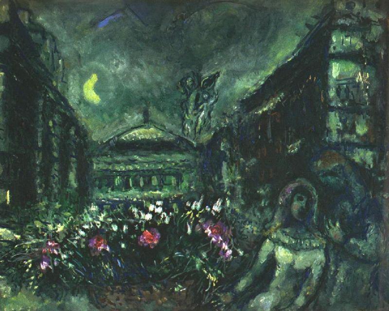 L’Avenue de l’Opéra contemporain de Marc Chagall Peintures à l'huile